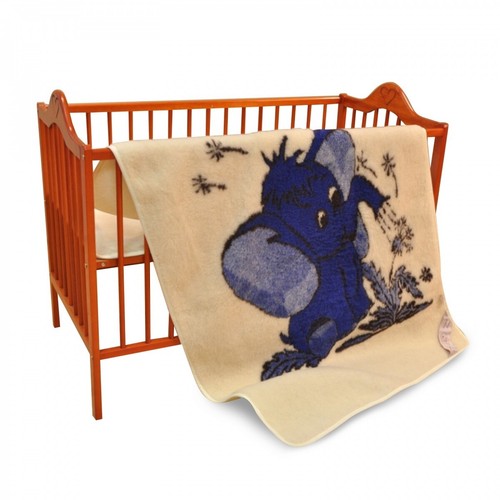 Coperta lana merino elefante