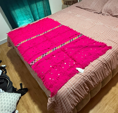 Coperta sposa rosa handira - da,