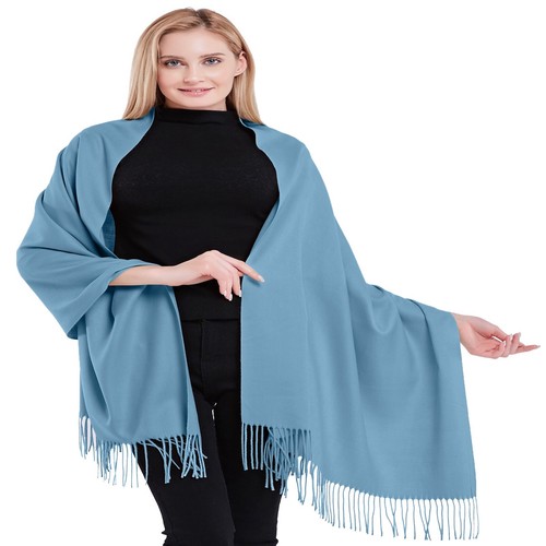 Sciarpa pashmina scialle blu