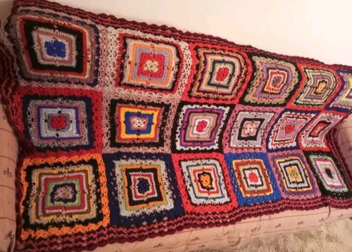 ***Coperta vintage fatta a