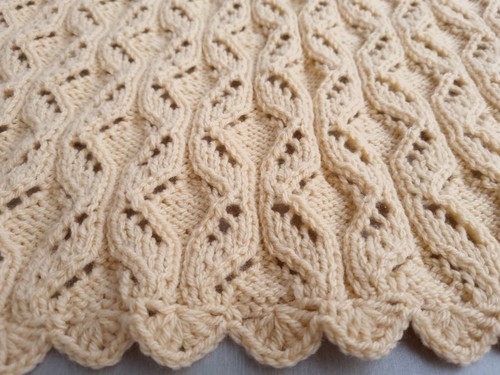 Copertina lana beige fatta - lana,