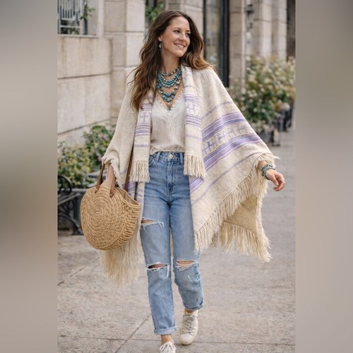 Cardigan scialle alpaca