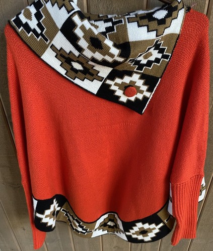Poncho mantello arancione